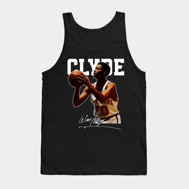 Walt Frazier The Clyde Basketball Legend Signature Vintage Retro 80s 90s Bootleg Rap Style Tank Top by CarDE